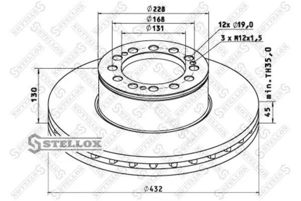 Тормозные диски STELLOX 85-00714-SX