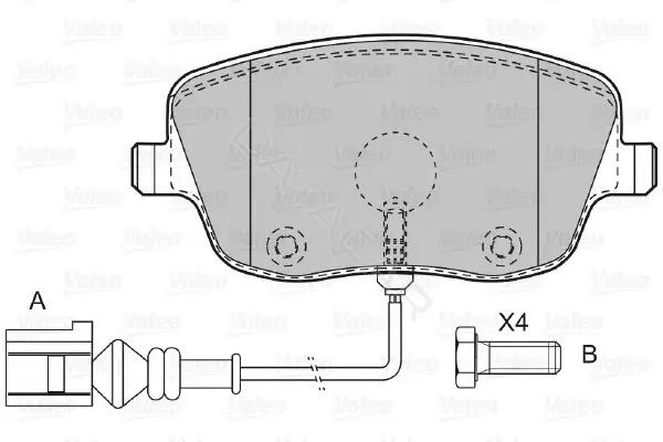 Тормозные колодки VALEO 598720