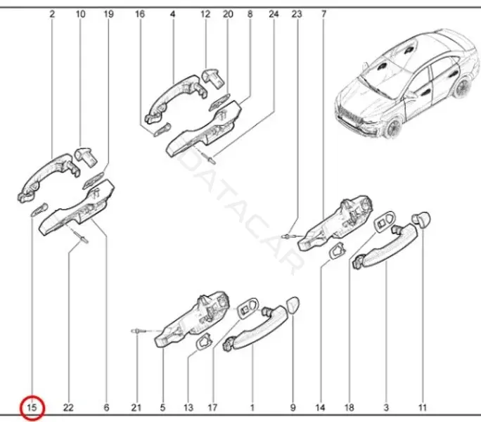 Уплотнитель ручки двери LADA 8450039480