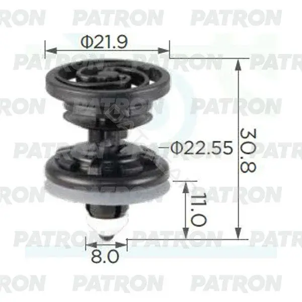 Клипсы, фиксаторы, зажимы PATRON P37-0254A