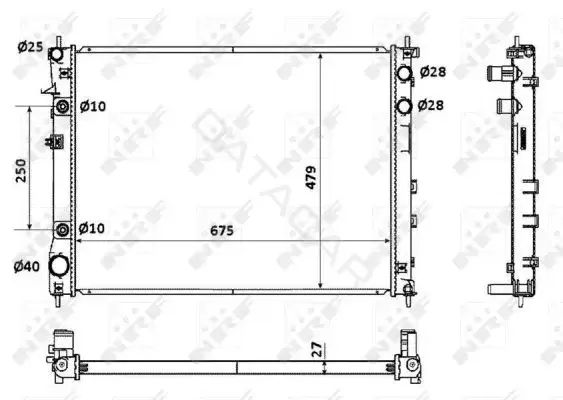 Радиатор охлаждения NRF 53887