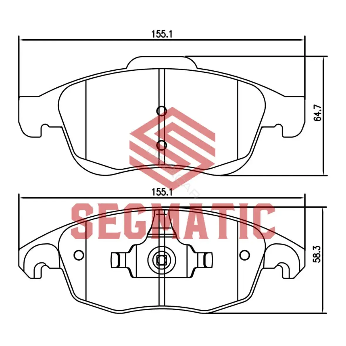 Тормозные колодки SEGMATIC SGBP2641