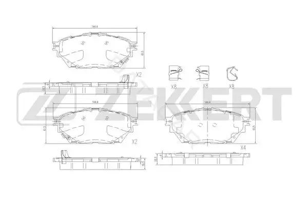 Тормозные колодки ZEKKERT BS-3056