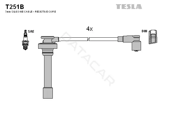 Высоковольтные провода TESLA T251B