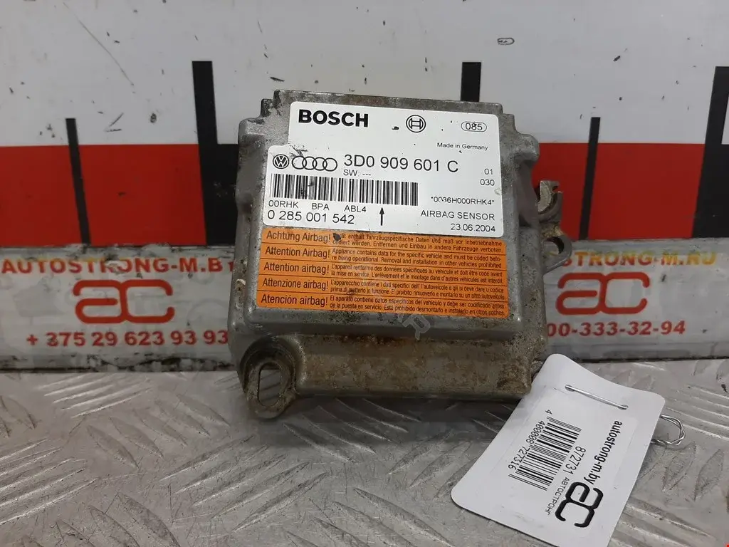 Блок управления подушками безопасности 0285001542, 3D0909601H