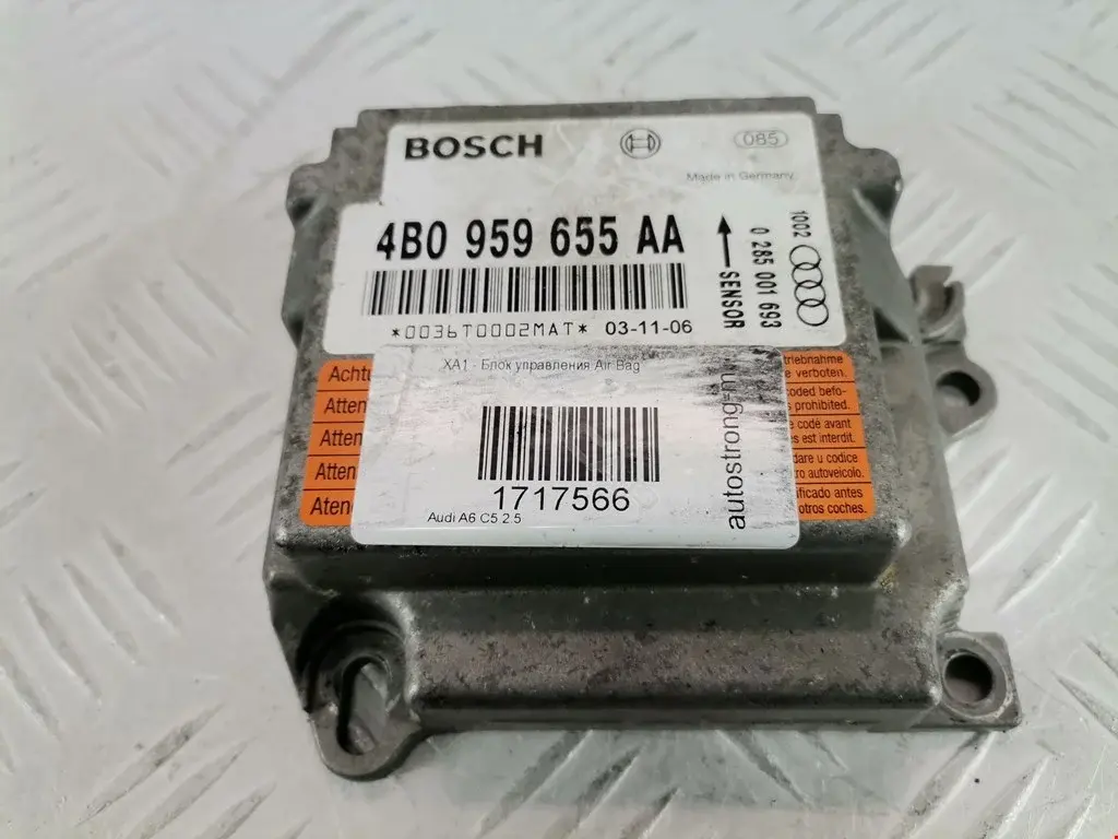 Блок управления подушками безопасности 0285001693, 4B0959655AA