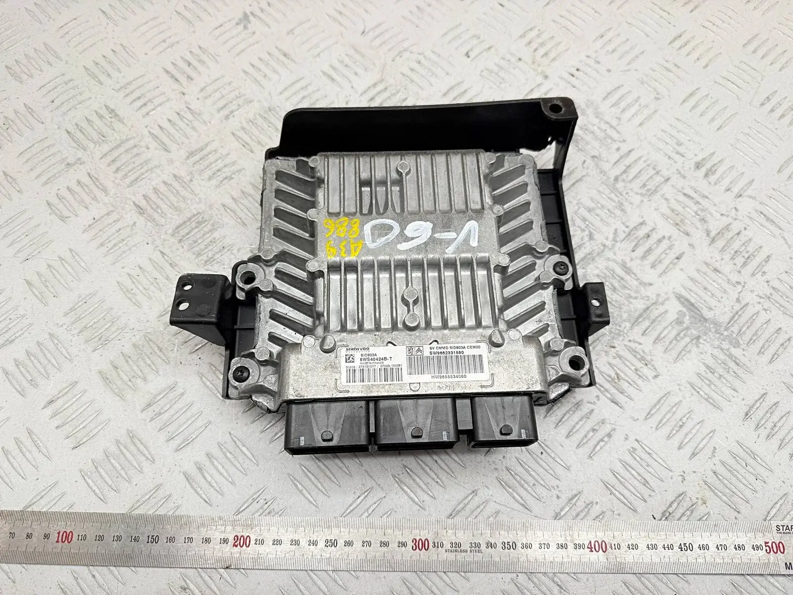 Блок управления двигателем 5WS40424BT, 9655534080, 9662331580