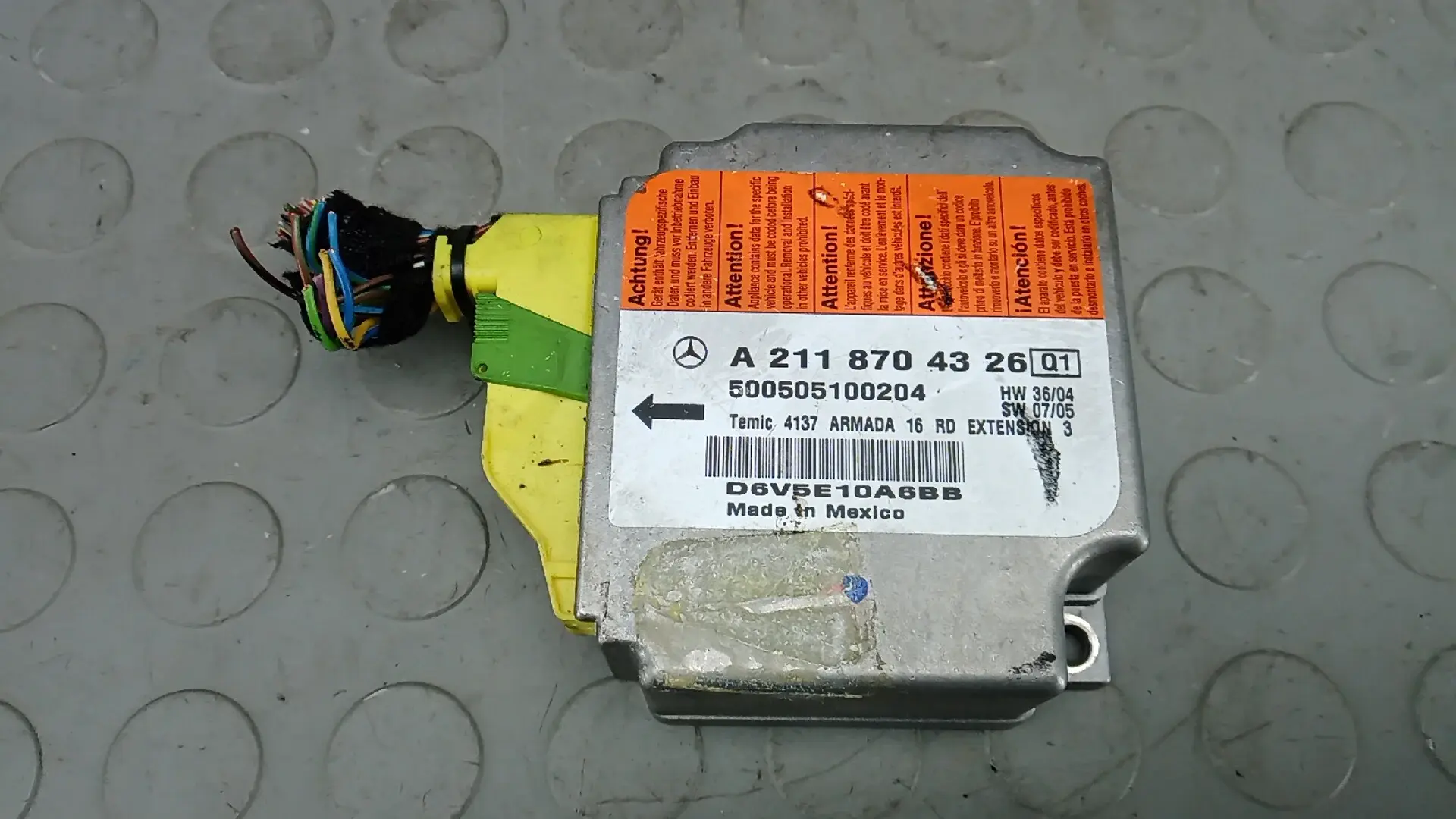 Блок управления подушками безопасности A2118704326