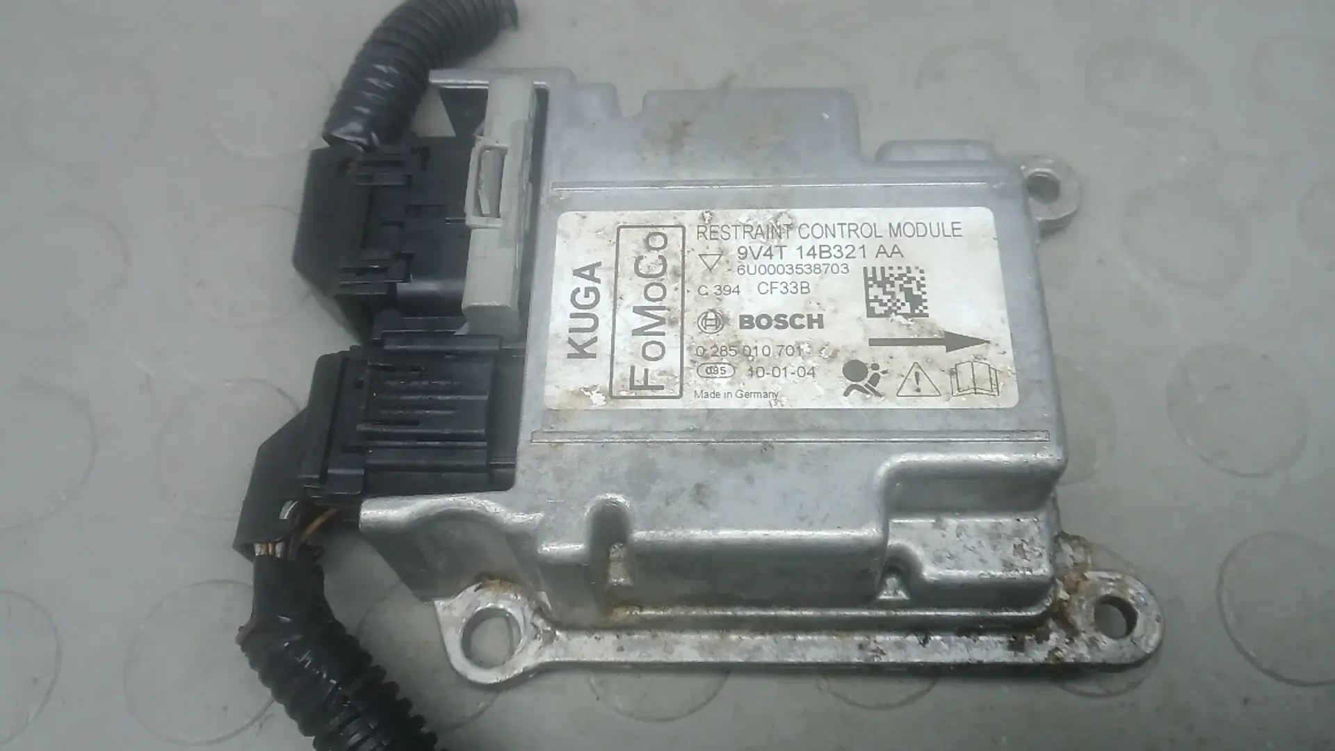 Блок управления подушками безопасности 0285010701, 9V4T14B321AA
