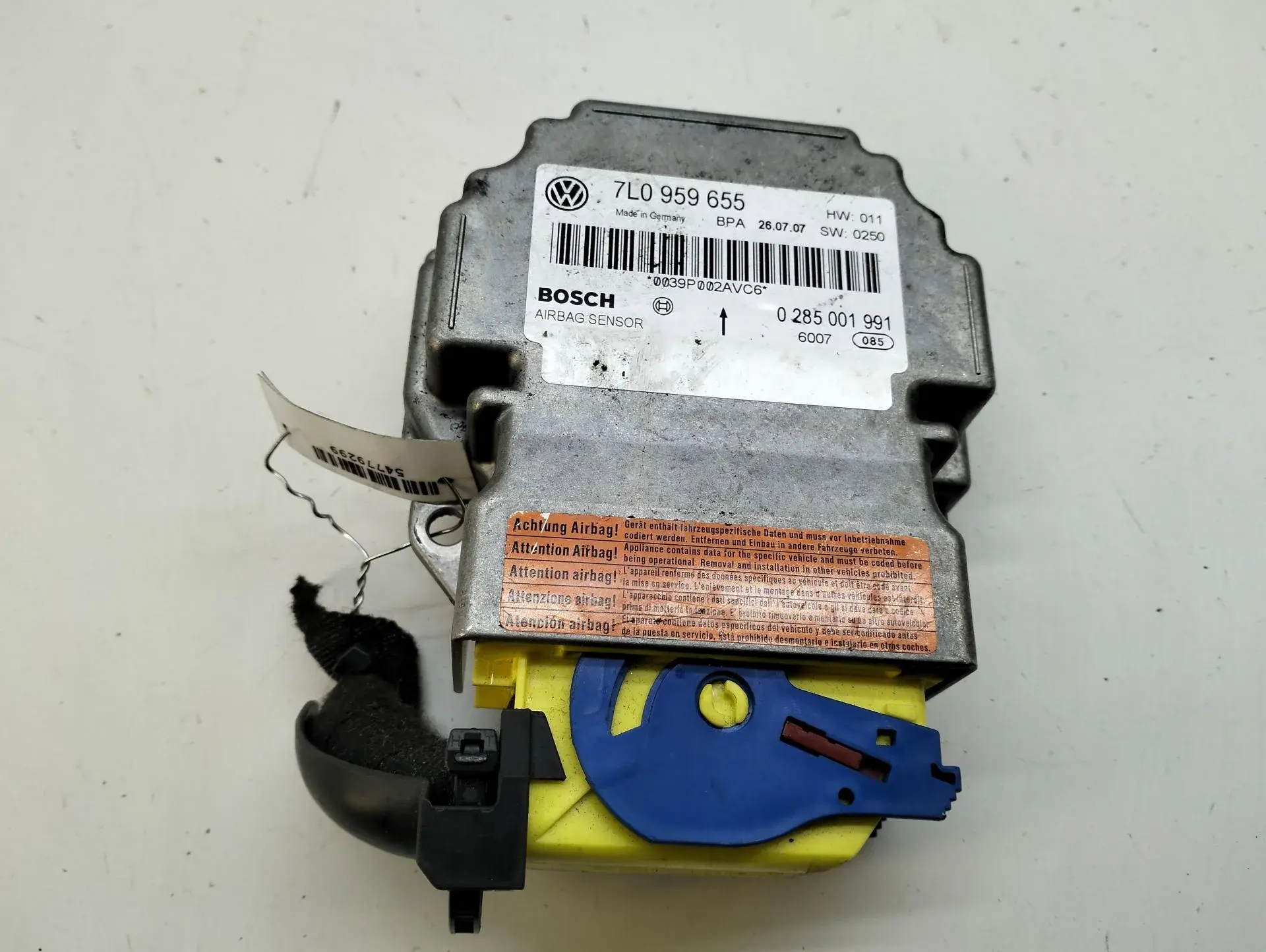 Блок управления подушками безопасности 7L0959655