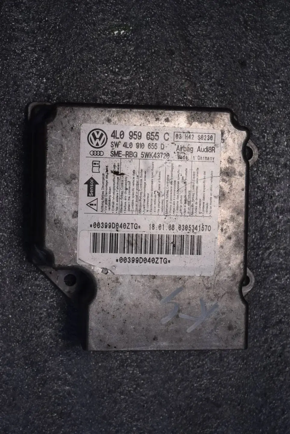 Блок управления подушками безопасности 4L0959655C