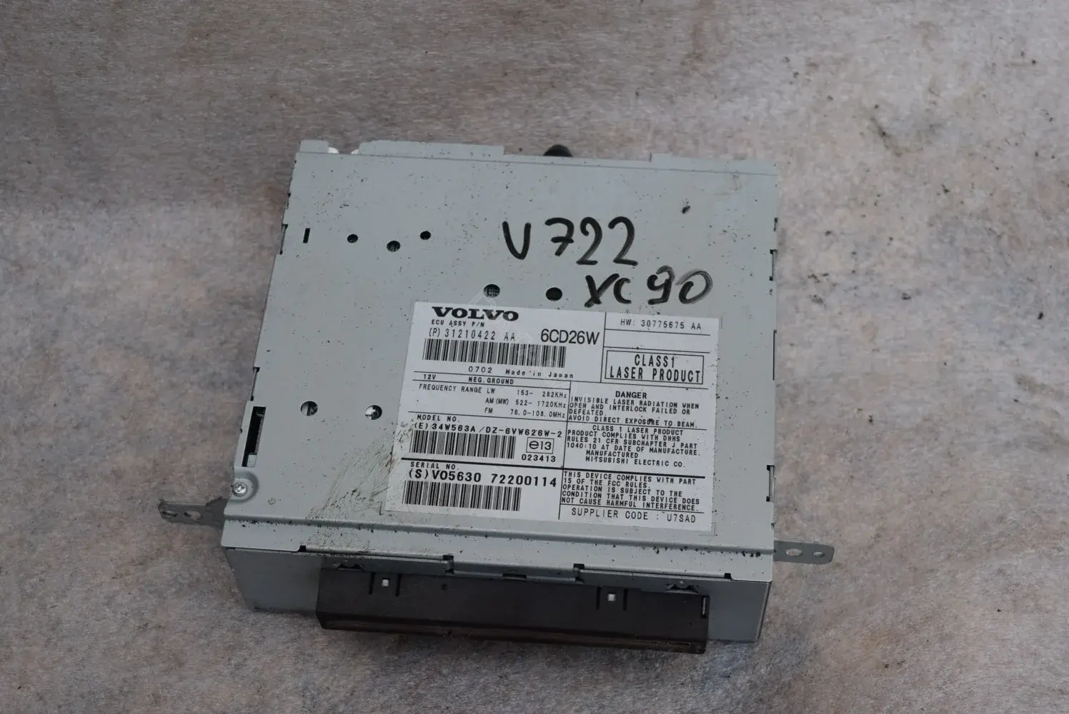 Магнитола 31210422AA, 6CD26W