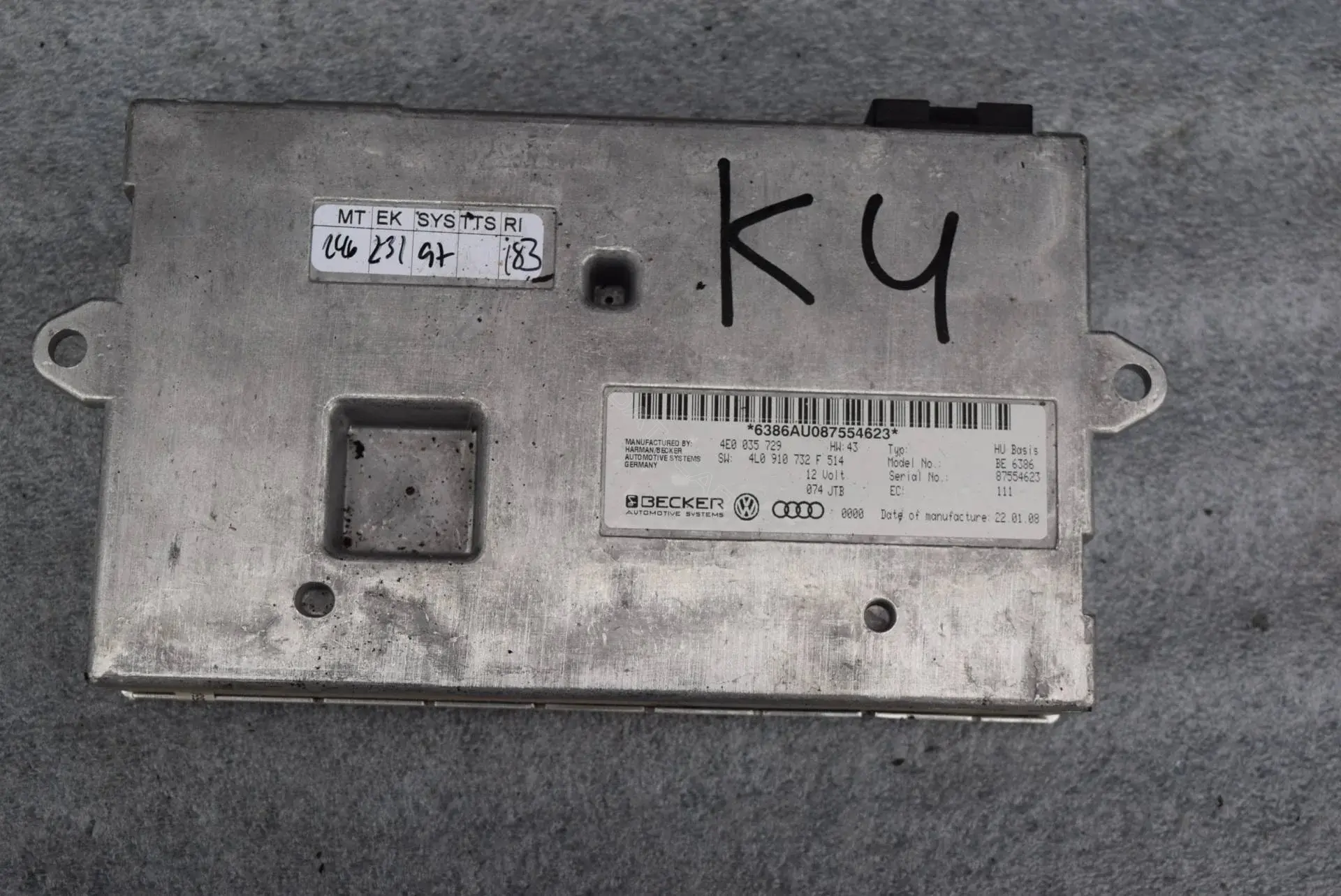 Блок управления мультимедиа 4L0910732F
