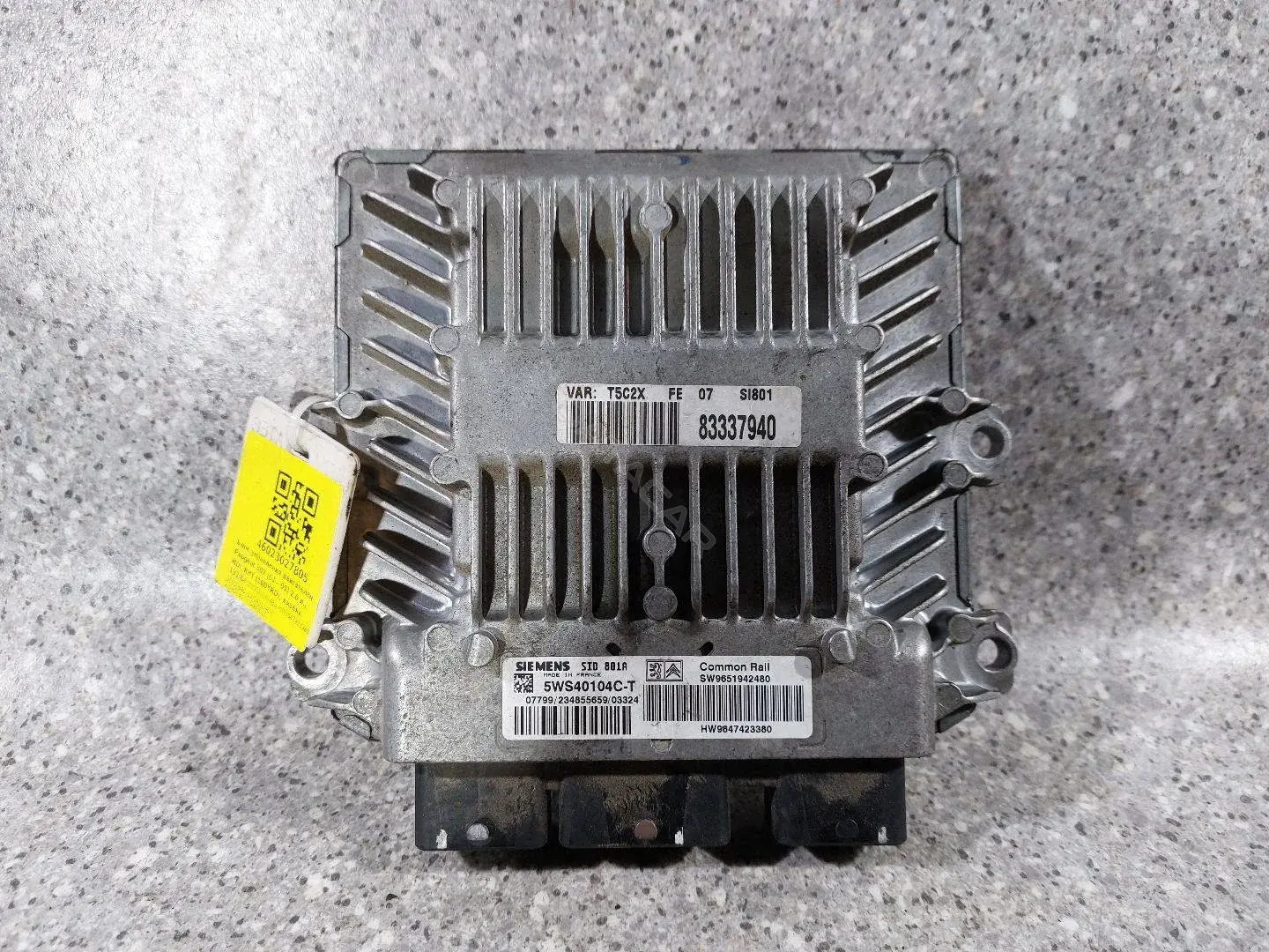 Блок управления двигателем 5WS40104C-T, 83337940, HW9647423380