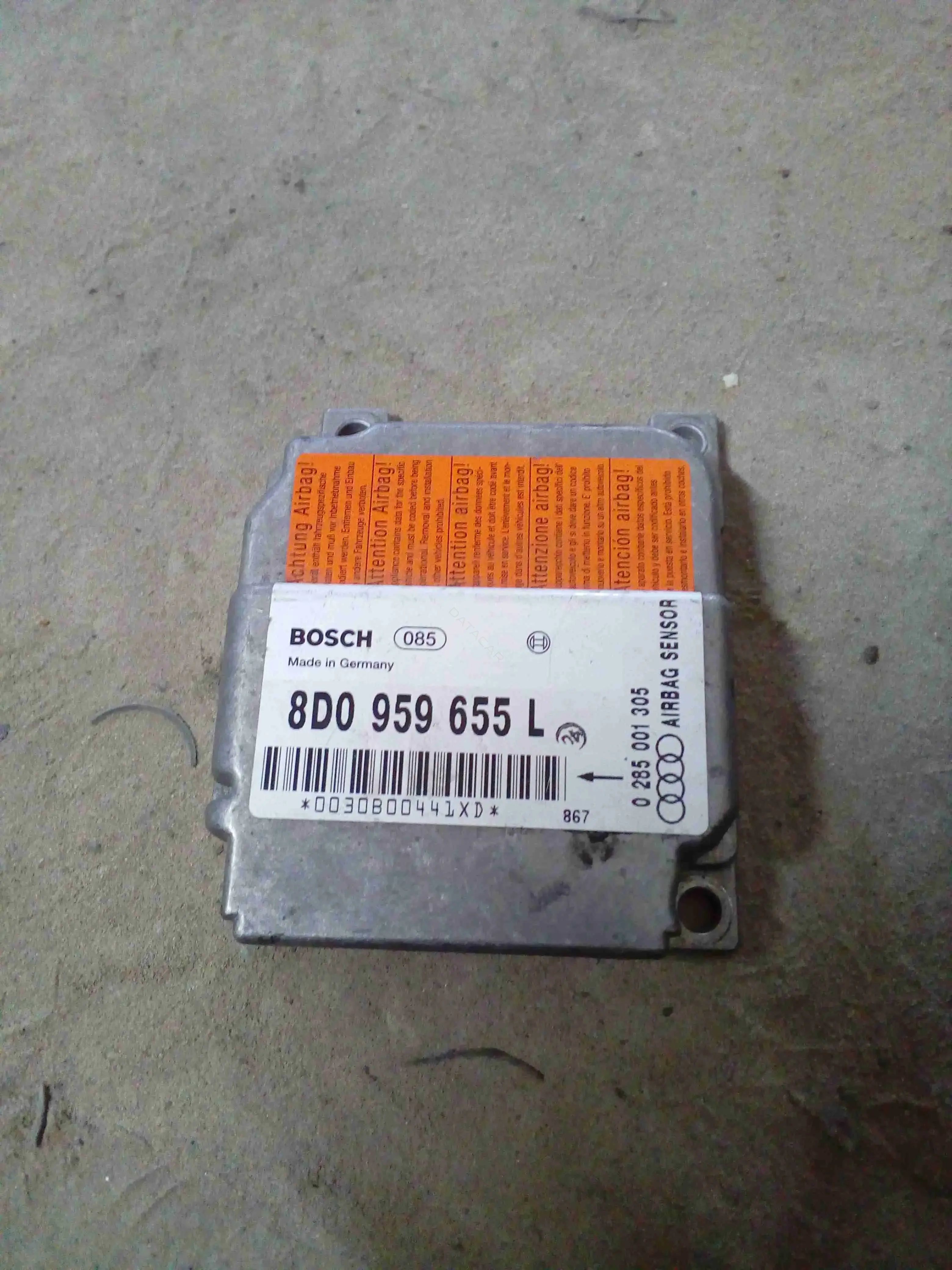 Блок управления подушками безопасности 8d0959655l